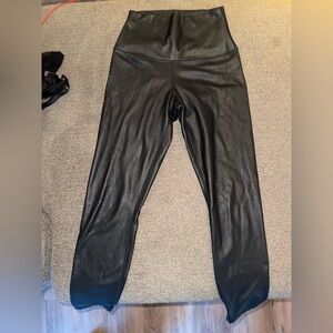 90 Degree By Reflex Shiny Black Leather Leggings